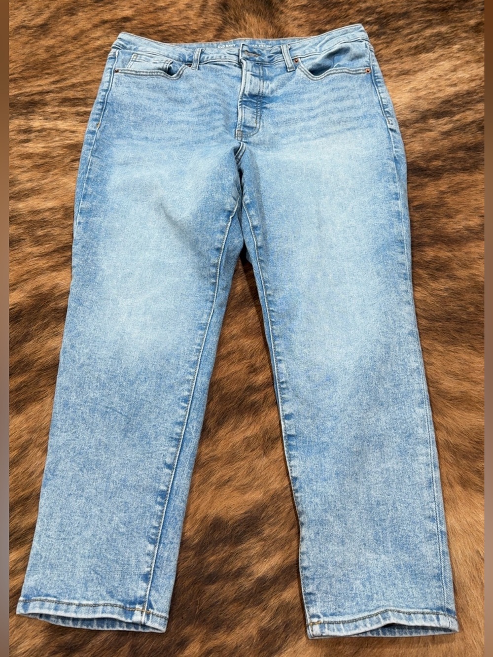 Old Navy Light Blue High-Rise Straight Jeans